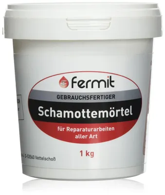 Schamottemörtel 1 kg, feuerfest bis 1600 °C, für Kamine