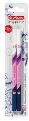 Obrázek produktu pro Herlitz Ink Eraser My.Pen 2pcs ass., Gelové pero s víčkem, Modrá, Vícebarevný, Plast, Plast, Pro praváky i leváky
