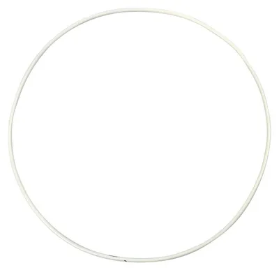 Image de Anneau en fil métallique, blanc - 20 cm