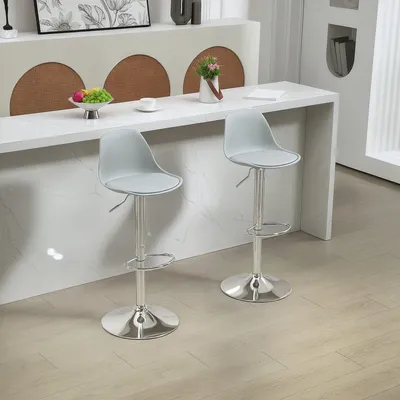 Immagine prodotto di Sgabello da bar - Sgabello da cucina - Sgabello per bancone - Altezza regolabile - Rotazione a 360°