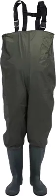 Produktbild von Hengda Wathose 70 Denier Nylon Fisch Teich Anglerhose Wasserdicht Fischer Teichhose Gummi mit Stiefel Angler Watstiefel Rutschfest Wathosen PVC Gr.42/43