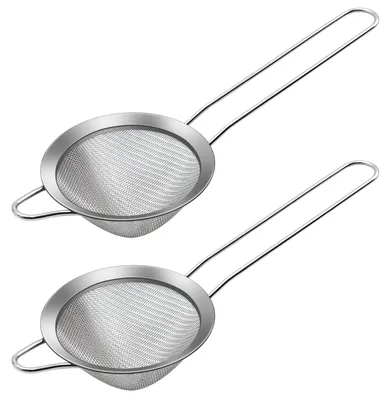 Cocktailsieb 2er-Pack Edelstahl 23x8,5 cm