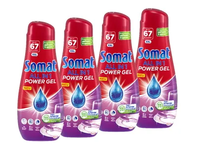 Produktbild von Somat All in 1 Power Gel Geschirrspülmittel kraftvoll im Eco-Programm (4x67 WL)