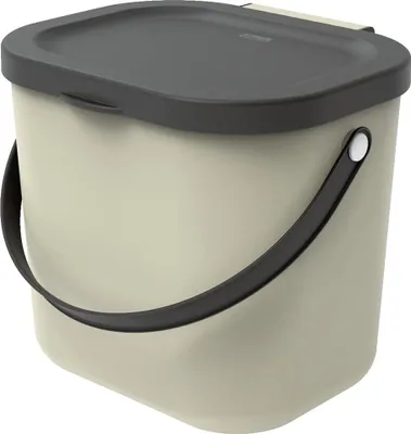 Immagine prodotto di Sistema di raccolta differenziata Rotho 6L Albula - Cestino per rifiuti organici 23,5 x 20,0 x 20,8 cm - Cestino con coperchio - Cestino in plastica - Cestino con maniglia