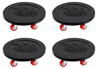Produktbild von Möbeltransportrollen Set mit 6 Rollen, 4 Möbelrollen + 1 Lastenheber, 360° drehbare Möbelrollen für schwere Möbel und Schränke
