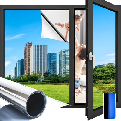 Obrázok produktu pre Zrkadlová fólia 75 x 200 cm, nepriehľadná, na okno