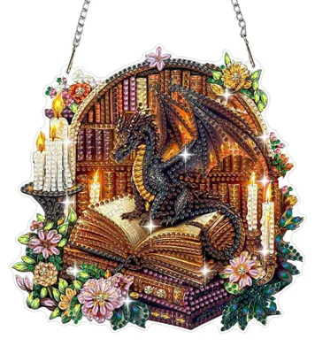 Image de Pendentif dinosaure en strass, ornement suspendu, kit de loisirs créatifs pour adultes et enfants