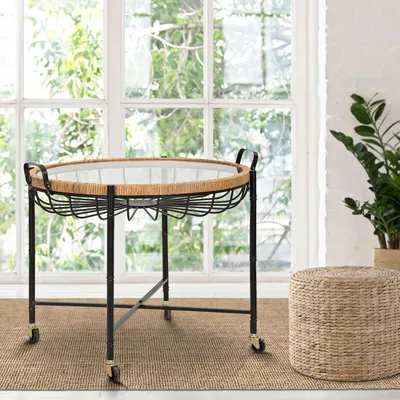 Produktbild von TamDao - Couchtisch, 57x65x71h cm Braun, mit Rollen