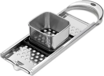 Spätzleschaber aus Edelstahl mit Schieberegler, silber/schwarz