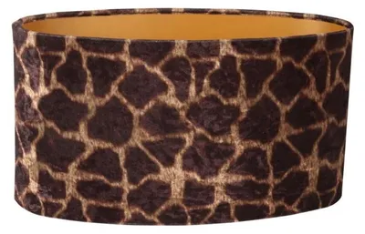 Productafbeelding van Lampenkap 40 cm - Girafprint - Bruin - Stof