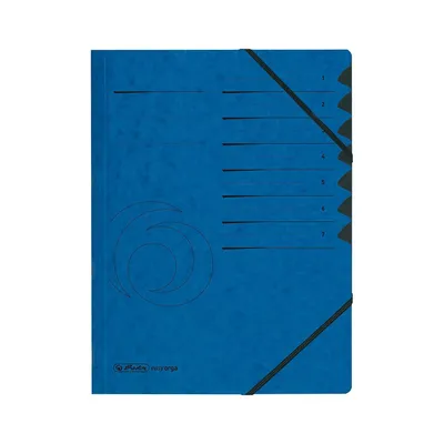 Produktbild von Herlitz Ordnungsmappe easyorga A4 Karton 7 Fächer blau