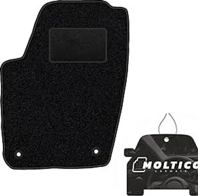 Produktbild von moto-MOLTICO Fahrer Fußmatte Auto Velours Fahrerseite Autoteppiche Schwarz Fahrermatte 1-teilig passend für VW Golf Sportsvan 2014-2020
