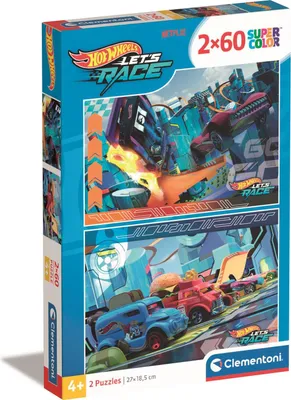 Obrázek produktu pro CLE puzzle 2x60 SuperKolor HotWheels 24816