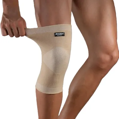 Produktbild von Kniebandage mit Kompression, aus Nylon, Knieschutz für Training und Alltag, rutschfest und atmungsaktiv