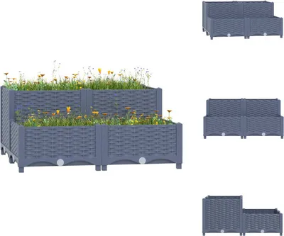 Produktbild von vidaXL Hochbeet 80x80x38 cm Polypropylen -  Blumentöpfe & Pflanzgefäße