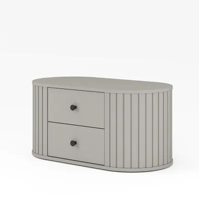 Produktbild von Waschtischunterschrank Ocean mit 2 Schubladen, Kaschmir, hängend, Breite 95 cm, Soft-Close System, Oberfläche Anti-Fingerprint Folie.