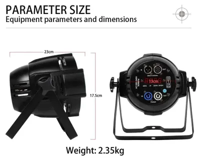 Image de Projecteurs LED PAR - Éclairage de scène DMX - 18 x 18 W - RGBWAUA 6-en-1 - 324 W - 100–240 V - Prise européenne