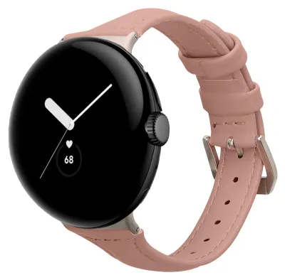 Produktbild von kwmobile Echtleder Uhrenarmband für Google Pixel Watch Series 41mm / Pixel Watch 4 41mm Armband - Ersatzarmband für Fitnesstracker - Wechselarmband