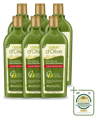 Produktbild von 6 x Dalan d'Olive Shampoo Farbschutz für geschädigtes Haar 400 ml - Vorratspackung - 6 Stücke