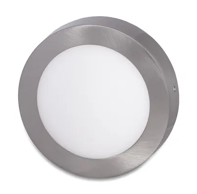 Produktbild von Ecolite Silver LED-Panel rund 175mm 12W Lichtfarbe: Tageslichtweiß LED-CSL-12W/41/CHR