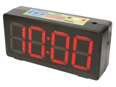 Produktbild von Perel LED-Digitaluhr mit großem Display und 10 cm Ziffern, Stoppuhr Countdown und Intervalltimer,