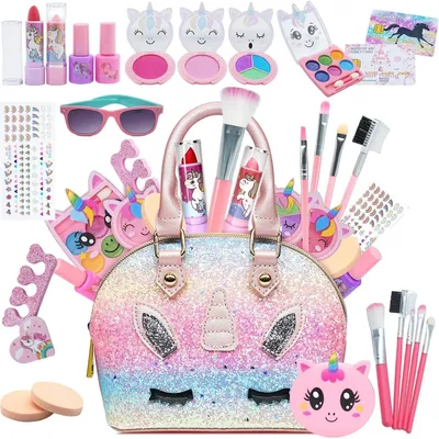 Produktbild von Kinderschminke Set Schminkkoffer für Mädchen, Spielzeug Makeup Set, Geschenk für Kinder 4-12 Jahre