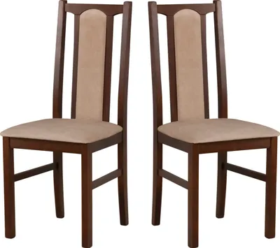 Produktbild von LeafDesign Esszimmerstühle Holz - Stuhl Buche Massiv - Stühle Esszimmer 2er Set - Holzstuhl - Esstischstühle -Küchenstühle 2er Set, KOLGA, nussbaum