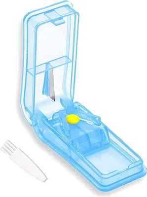 Produktbild von Tablettenteiler Medikamententeiler für Große und Kleine Tabletten Blau