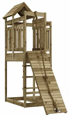 Produktbild von vidaXL Spielturm mit Kletterwand Imprägniertes Kiefernholz