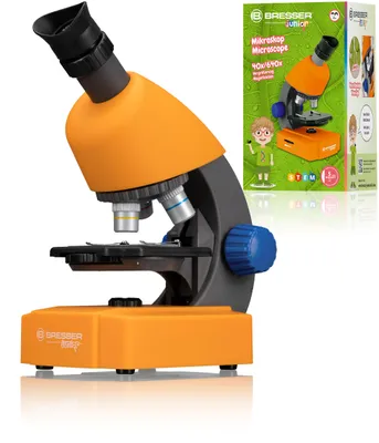 Zdjęcie produktu dla Mikroskop BRESSER Junior z okularem powiększającym 40x - powiększenie 640x