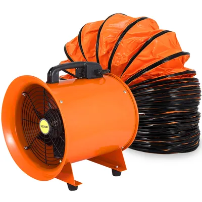 Produktbild von VEVOR Baulüfter 520 W Axialventilator, 2800 U / min Axialgebläse, 300 mm Durchmesser Windmaschine mit 10 Meter PVC Schlauch, 3900 m³ / h Durchfluss Industrieventilator für Kühlung, Lüftung & Trocknung