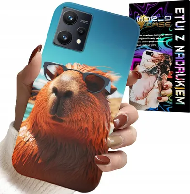 Image de Étui pour Realme 9 5G - Capybara mignon, étui Capybara + verre
