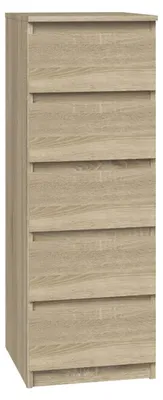Ladekast, Sonoma-Eiche, 5 Schubladen, 40x111x45 cm