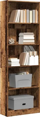 Obrázek produktu pro Maison Exclusive – knihovna v imitaci starého dřeva 60x24x176 cm dřevěný materiál
