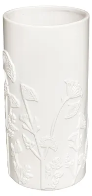 Produktbild von Keramische Vase FLOWER, Ø 12 x 25 cm, weiß