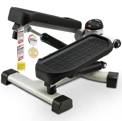 Immagine prodotto di SportPlus I 2in1 Mini Stepper I piccolo cross trainer con tecnologia di commutazione brevettata, stepper laterale, stepper su e giù, cyclette, SP-MSP-005