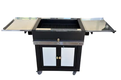 Image de Barbecue en fer et en acier, L 70 x l 53 cm
