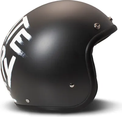 Produktbild von Jet Helm Cafe Racer DMD RETRO I Hate Everyone Schwarz Weiß Matt größe S
