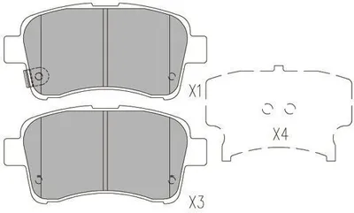 Produktbild von KAVO PARTS Bremsbeläge Satz Vorne Bremsklötze für SUZUKI LIANA Schrägheck KBP-8528