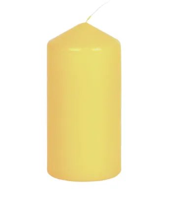 Produktbild von Stumpenkerze gelb Adventskerzen Weihnachtskerze Stumpen Kerze Deko 12,5cm