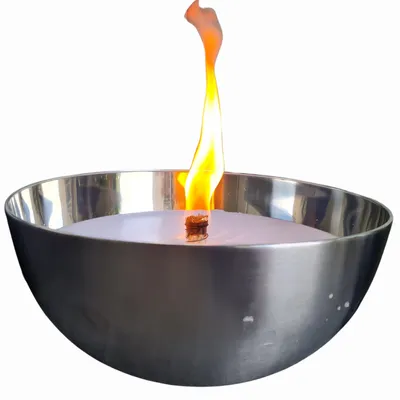 Produktbild von Schwabenfire Große Outdoorkerze mit Dauerdocht in Metallschale garten kerzendeko