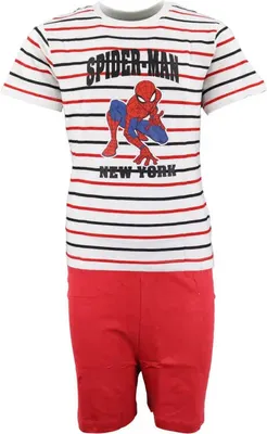 Produktbild von Marvel Spiderman Kinder kurzarm Pyjama – Rot / 104
