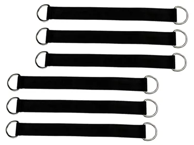 Produktbild von 6 Stück Hochleistungs-Schwinggurte aus Polyester mit Edelstahlkarabiner für Baumschaukeln und Outdoor-Hängematten