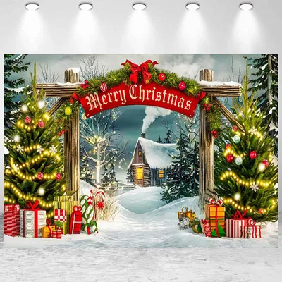 Image de Solidchoice - Décoration murale de Noël, motif joyeux, dimensions 3 x 2,4 mètres, idéal pour la photographie