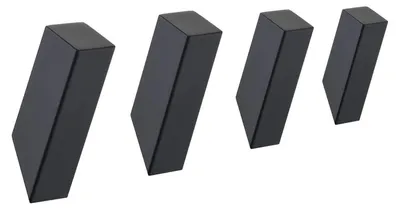 Produktbild von Wandhaken 4er Set Messing Schwarz Handtuchhaken Garderobenhaken