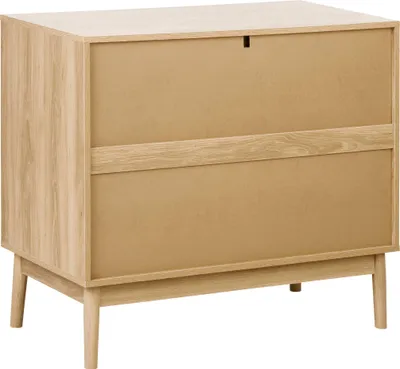 Zdjęcie produktu dla BELIANI Komoda z szufladami jasnobrązowy 90 x 49 x 79 cm 3 szuflady drewniane nóżki styl skandynawski