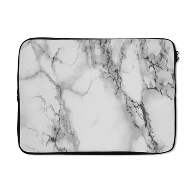 Produktbild von MuchoWow® Laptop Hülle 13 Zoll Marmor - Stein - Weiß - Grau - Schwarz - Marmoroptik Laptoptasche - Laptophülle - Sleeve - Rundumschutz