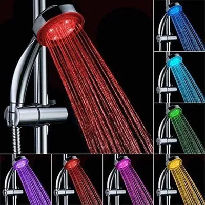 Produktbild von Farbwechselnde LED-Duschkopf mit LED-Handbrause und Douchekop