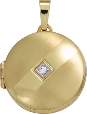 Produktbild von JOBO Medaillon 333 Gold Gelbgold teilrhodiniert teilmattiert 1 Zirkonia