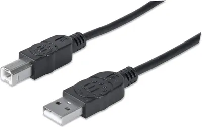 Produktbild von MANHATTAN USB Kabel A -> B St/St  3.00m schwarz
